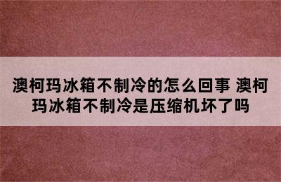 澳柯玛冰箱不制冷的怎么回事 澳柯玛冰箱不制冷是压缩机坏了吗